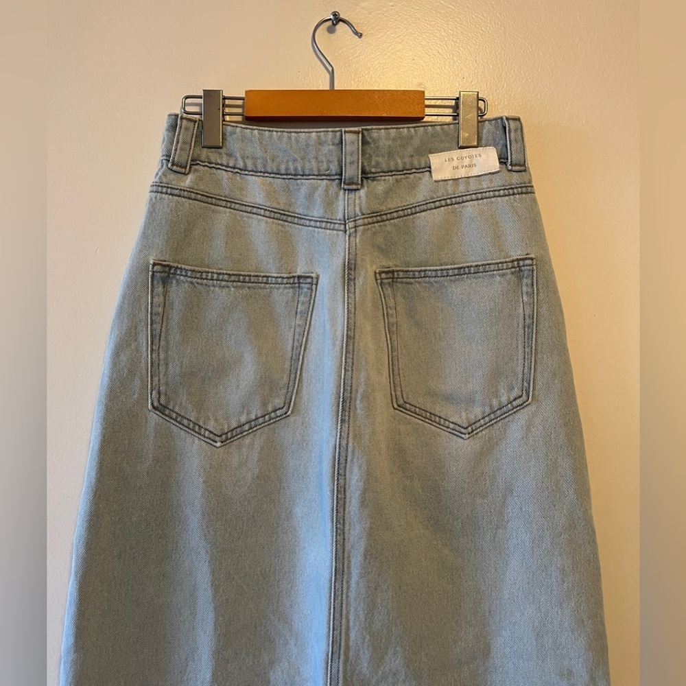 Light Wash Denim Maxi Skirt - Picture 5 of 11